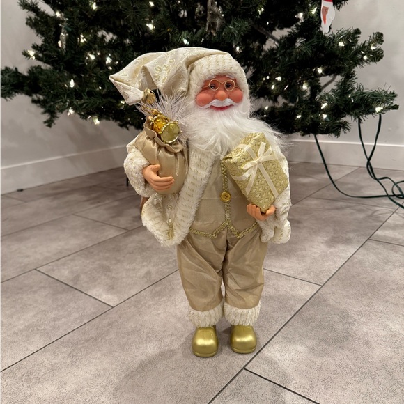 Other - Gold Champagne Santa Claus 16 Inch Elegant Christmas Decor Figurine